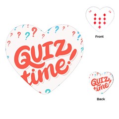 Question Mark Quiz Time Playing Cards (heart) 