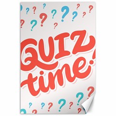 Question Mark Quiz Time Canvas 24  X 36  by Mariart