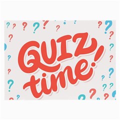 Question Mark Quiz Time Large Glasses Cloth by Mariart