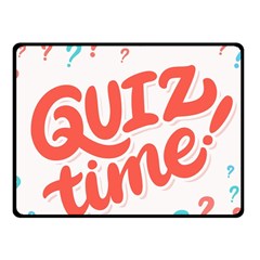 Question Mark Quiz Time Fleece Blanket (small) by Mariart