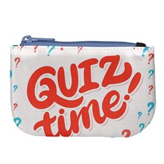 Question Mark Quiz Time Large Coin Purse