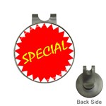 Special Sale Spot Red Yellow Polka Hat Clips with Golf Markers Front