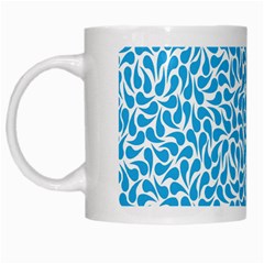 Pattern Blue White Mugs by Mariart