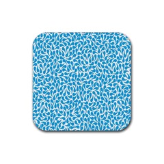 Pattern Blue Rubber Coaster (square) 