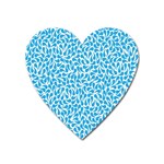 Pattern Blue Heart Magnet Front