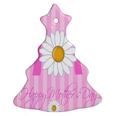 Valentine Happy Mothers Day Pink Heart Love Sunflower Flower Ornament (christmas Tree) 