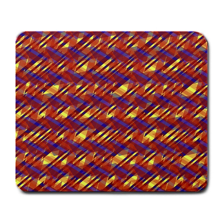 Linje Chevron Blue Yellow Brown Large Mousepads