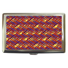 Linje Chevron Blue Yellow Brown Cigarette Money Cases by Mariart