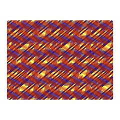 Linje Chevron Blue Yellow Brown Double Sided Flano Blanket (mini)  by Mariart