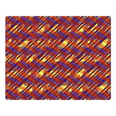 Linje Chevron Blue Yellow Brown Double Sided Flano Blanket (large)  by Mariart