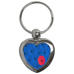 Pink Umbrella Red Blue Key Chains (heart) 