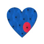 Pink Umbrella Red Blue Heart Magnet Front