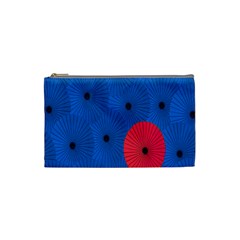 Pink Umbrella Red Blue Cosmetic Bag (small)  by Mariart