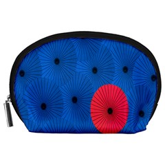 Pink Umbrella Red Blue Accessory Pouches (large) 