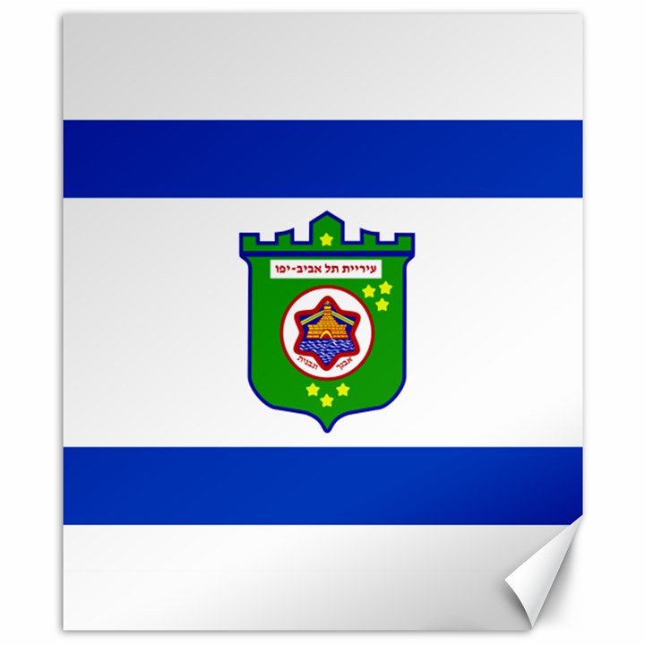Flag of Tel Aviv  Canvas 8  x 10 