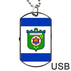 Flag Of Tel Aviv  Dog Tag Usb Flash (two Sides) by abbeyz71