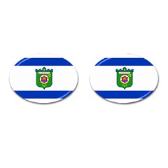 Flag Of Tel Aviv  Cufflinks (oval) by abbeyz71