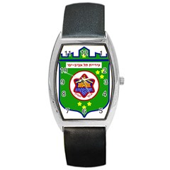 Tel Aviv Coat Of Arms  Barrel Style Metal Watch by abbeyz71