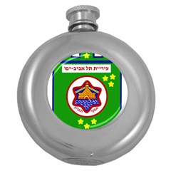 Tel Aviv Coat Of Arms  Round Hip Flask (5 Oz) by abbeyz71