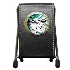 Beauty Woman Close Up Artistic Portrait Pen Holder Desk Clocks by dflcprints