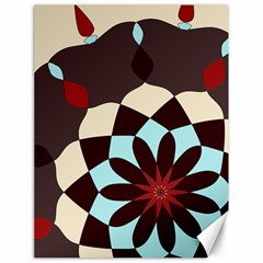 Red And Black Flower Pattern Canvas 18  X 24   by digitaldivadesigns