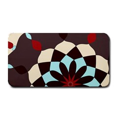 Red And Black Flower Pattern Medium Bar Mats by digitaldivadesigns