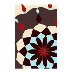 Red And Black Flower Pattern Shower Curtain 48  X 72  (small) 