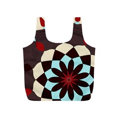 Red And Black Flower Pattern Full Print Recycle Bags (s)  by digitaldivadesigns