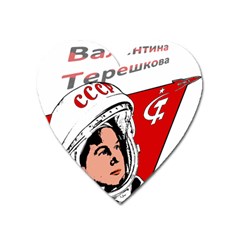 Valentina Tereshkova Heart Magnet by Valentinaart