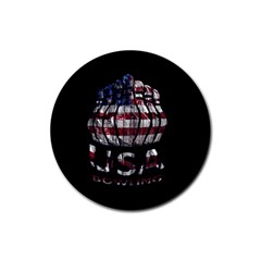 Usa Bowling  Rubber Coaster (round)  by Valentinaart