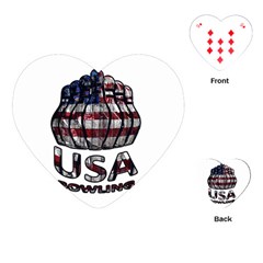 Usa Bowling  Playing Cards (heart)  by Valentinaart