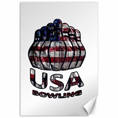 Usa Bowling  Canvas 12  X 18   by Valentinaart