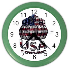 Usa Bowling  Color Wall Clocks