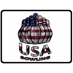 Usa Bowling  Double Sided Fleece Blanket (large)  by Valentinaart