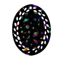 Space Pattern Ornament (oval Filigree) by Valentinaart