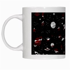 Space Pattern White Mugs by Valentinaart