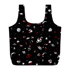 Space Pattern Full Print Recycle Bags (l)  by Valentinaart