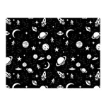 Space pattern Double Sided Flano Blanket (Mini)  35 x27  Blanket Front