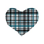 Plaid pattern Standard 16  Premium Heart Shape Cushions Back