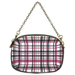 Plaid Pattern Chain Purses (two Sides)  by Valentinaart