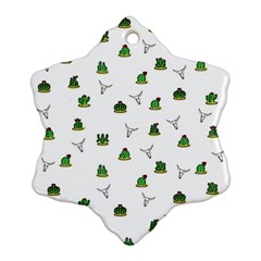 Cactus Pattern Ornament (snowflake) by Valentinaart