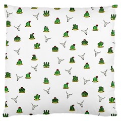 Cactus Pattern Large Cushion Case (two Sides) by Valentinaart