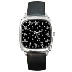 Cactus Pattern Square Metal Watch by Valentinaart