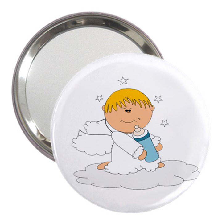 Angel Baby Bottle Cute Sweet 3  Handbag Mirrors