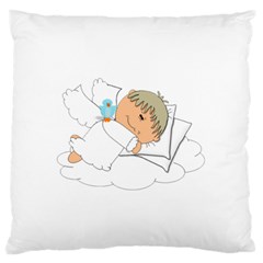 Sweet Dreams Angel Baby Cartoon Large Flano Cushion Case (one Side)