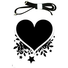 Silhouette Heart Black Design Shoulder Sling Bags by Nexatart