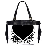 Silhouette Heart Black Design Office Handbags (2 Sides)  Front