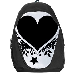 Silhouette Heart Black Design Backpack Bag by Nexatart