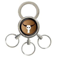 Logo The Cow Animals 3-Ring Key Chains