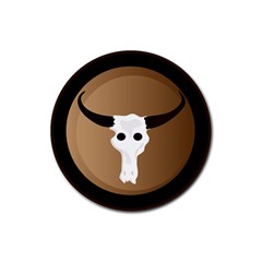 Logo The Cow Animals Rubber Round Coaster (4 pack) 